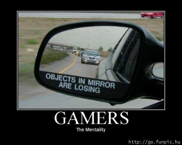 Object in mirror are losing