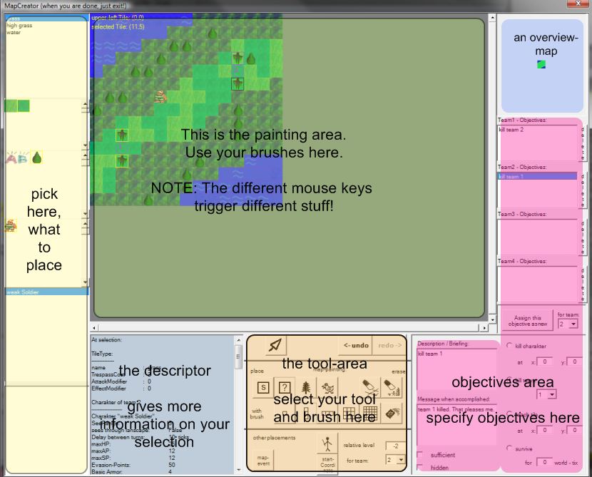 augmented screenshot of the mapcreator